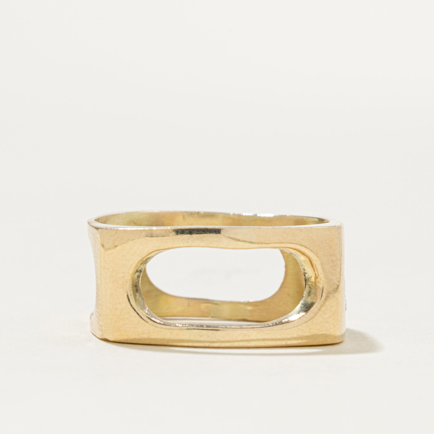 14k Pave Set Diamond Cluster Architectural Cigar Band | 0.30ctw | 10.0mm | SZ 9.5