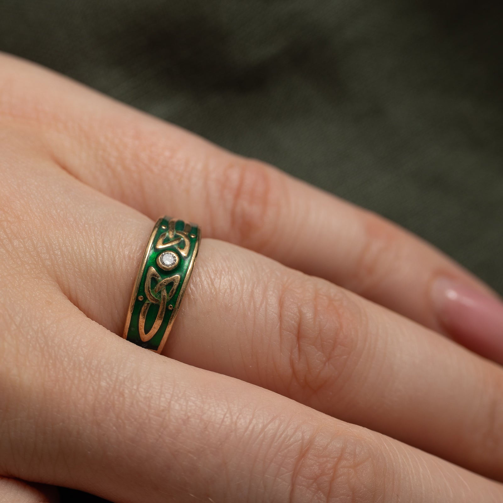 Birmingham Diamond Celtic Knot Ring | 0.03ct | SZ 5