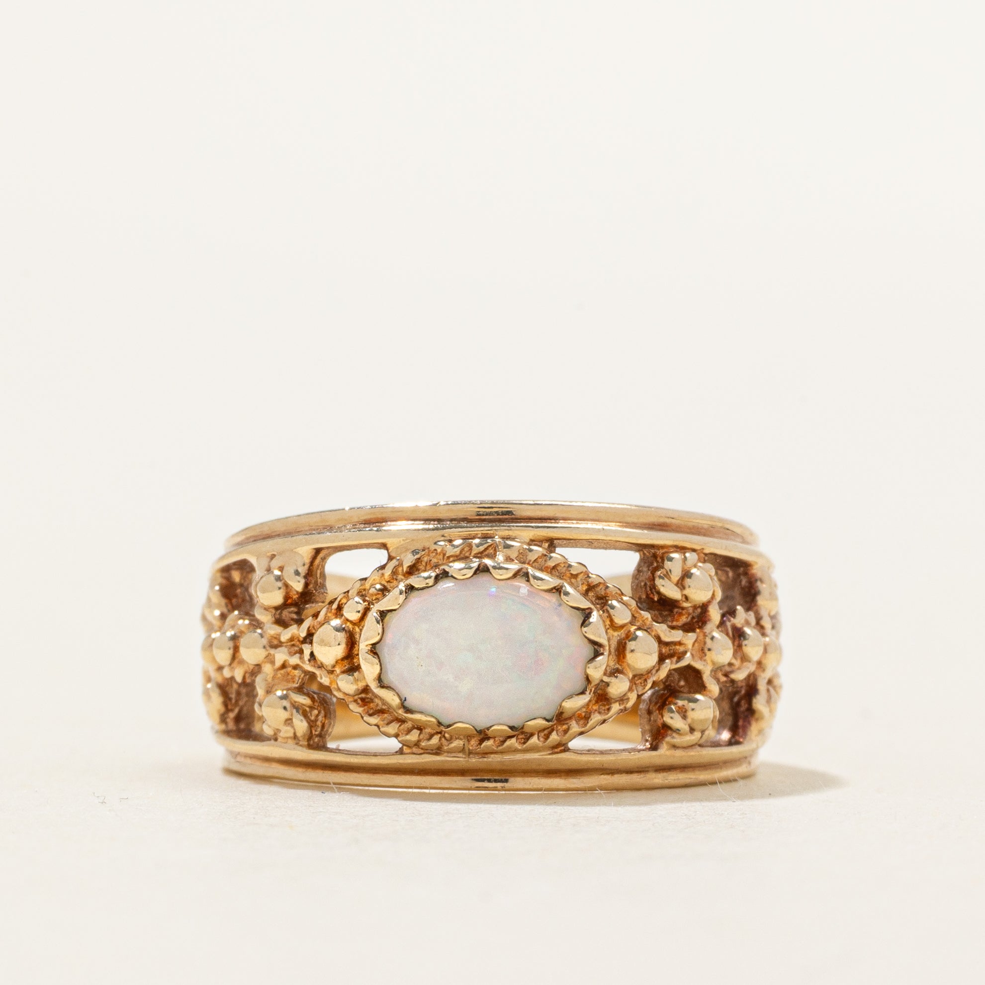 East West Opal Openwork Ring | 0.34ct | SZ 6.25