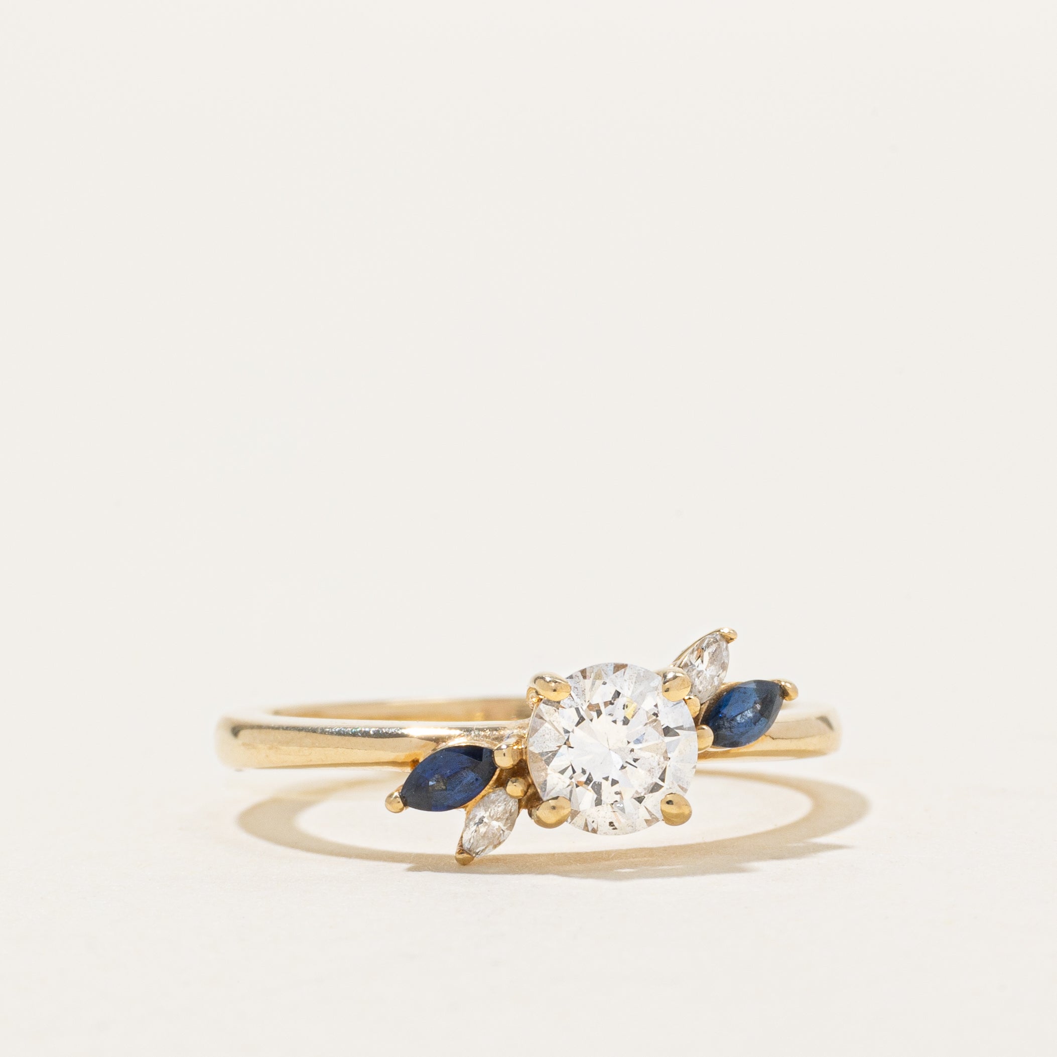 '100 Ways' Marquise Sapphire Accented Engagement Ring | SZ 7.25 |