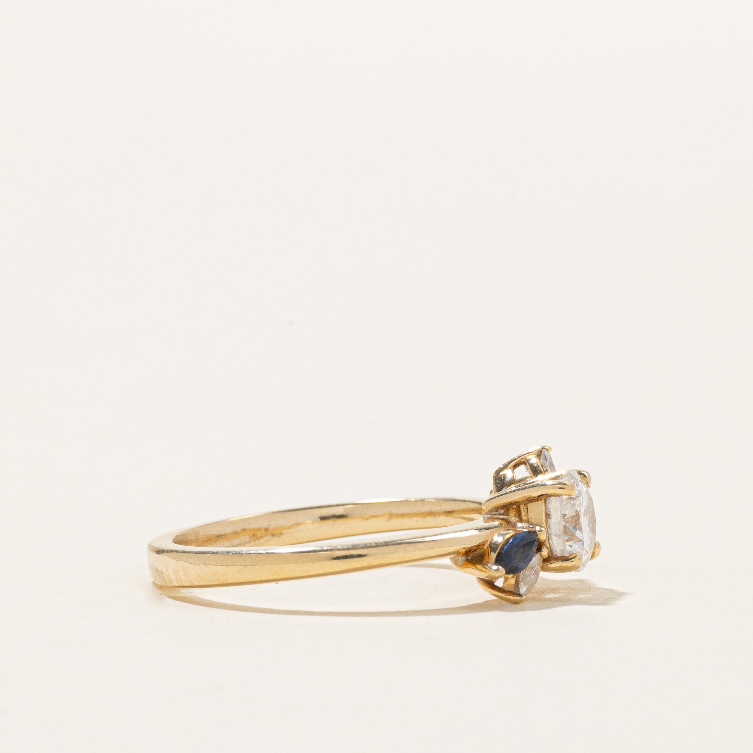 '100 Ways' Marquise Sapphire Accented Engagement Ring | SZ 7.25 |