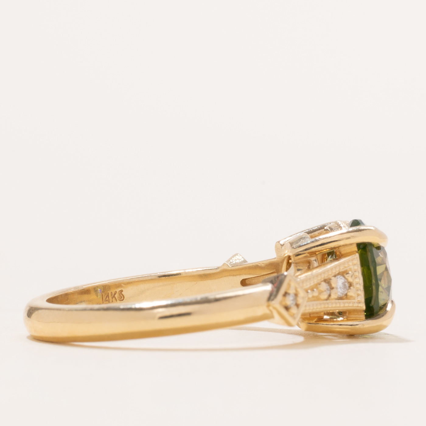 '100 Ways' Enhanced Fancy Vivid Yellow-Green Natural Diamond Claw Set Ring | 2.06ctw | SZ 6.75