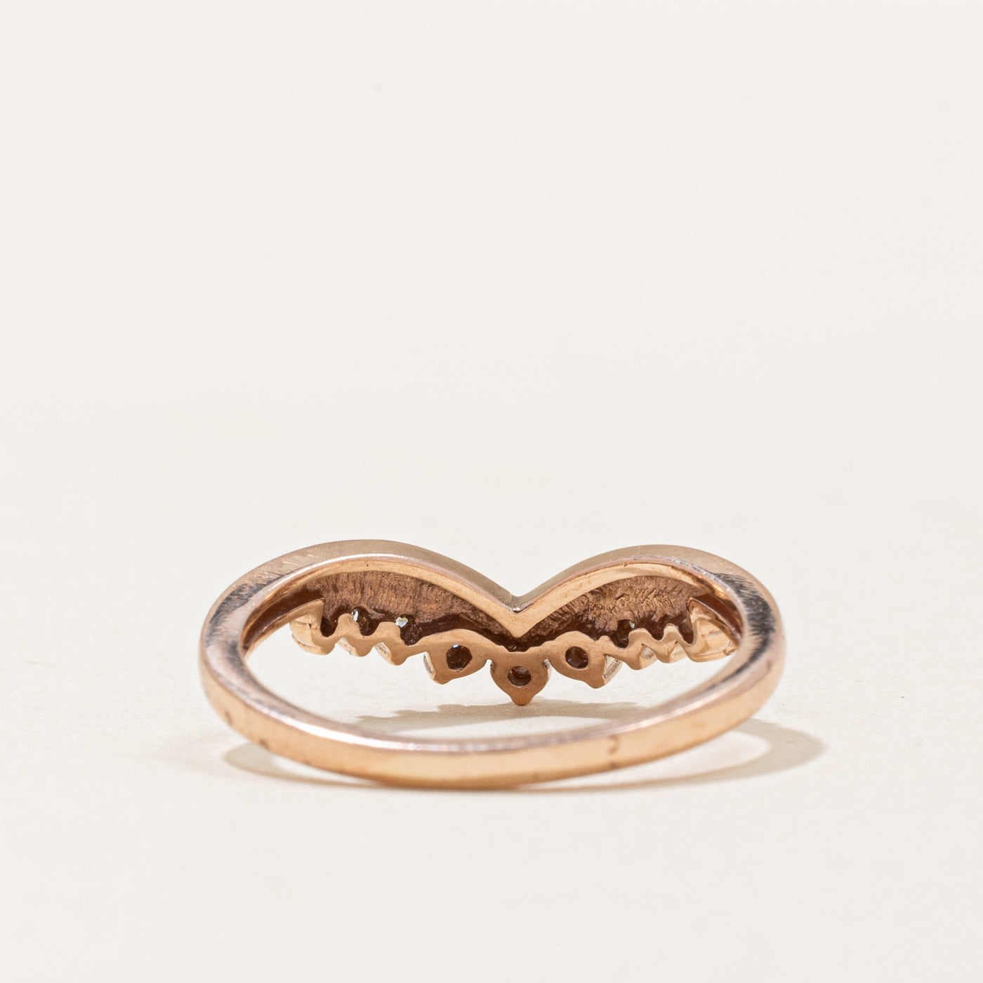 Bague en diamant à chevrons | 0,08 ct | Taille 5,75 |