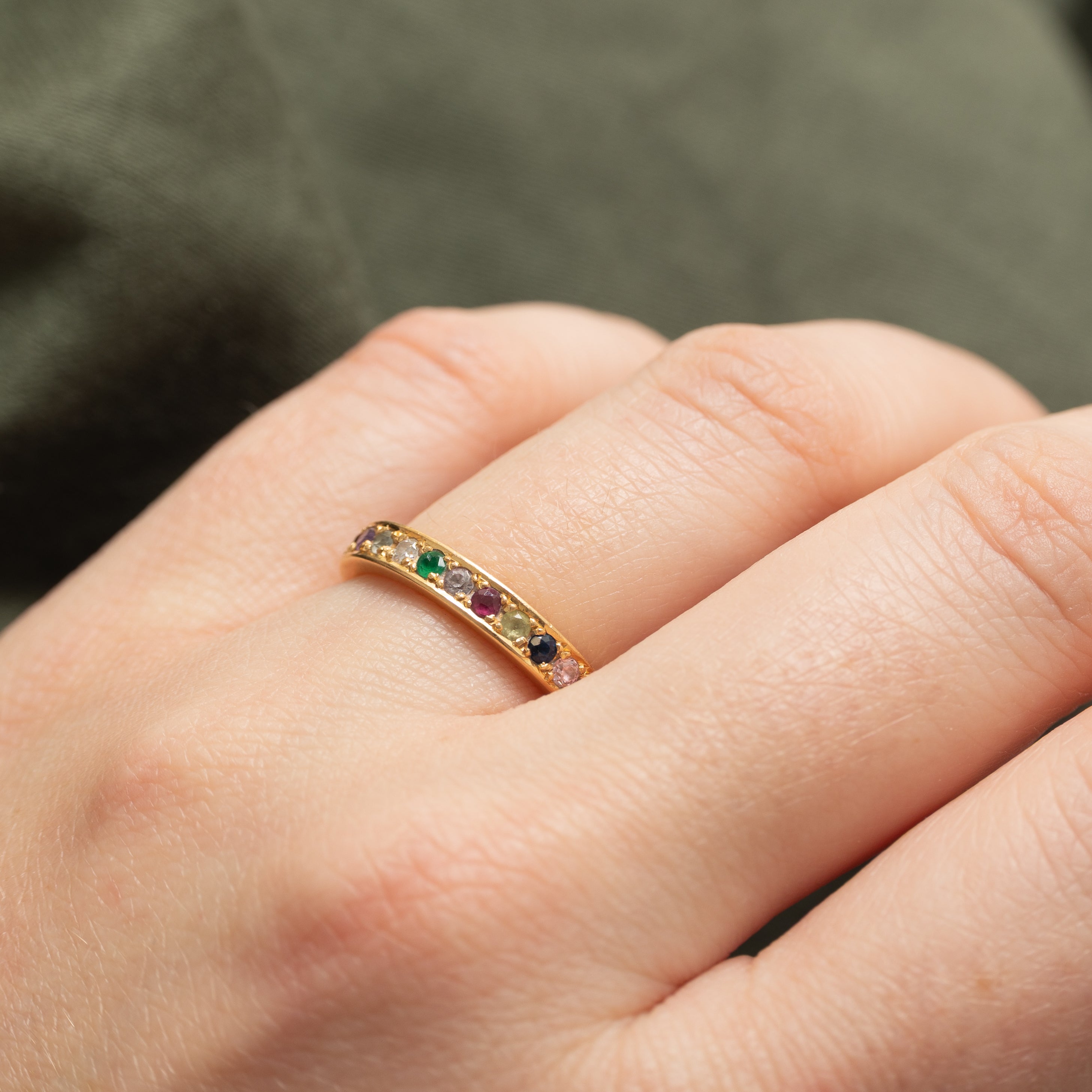 Semi Eternity Multi Gem Band | 0.25ctw | SZ 6.0 |