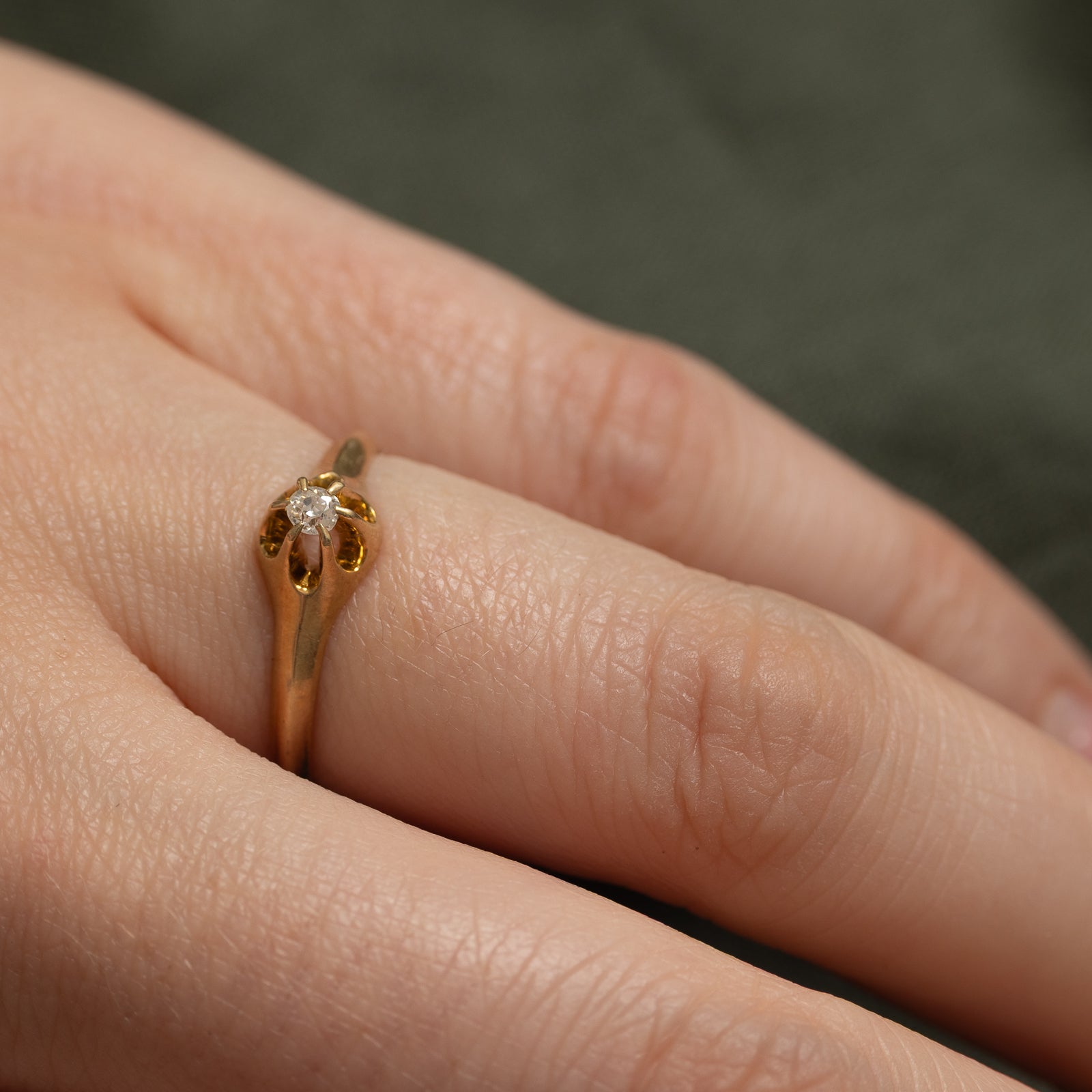 Belcher Set Diamond Ring | 0.06ct | SZ 6.25