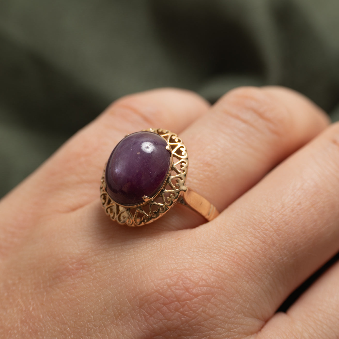 Star Ruby Openwork Cocktail Ring | 12.00ct | SZ 9.75