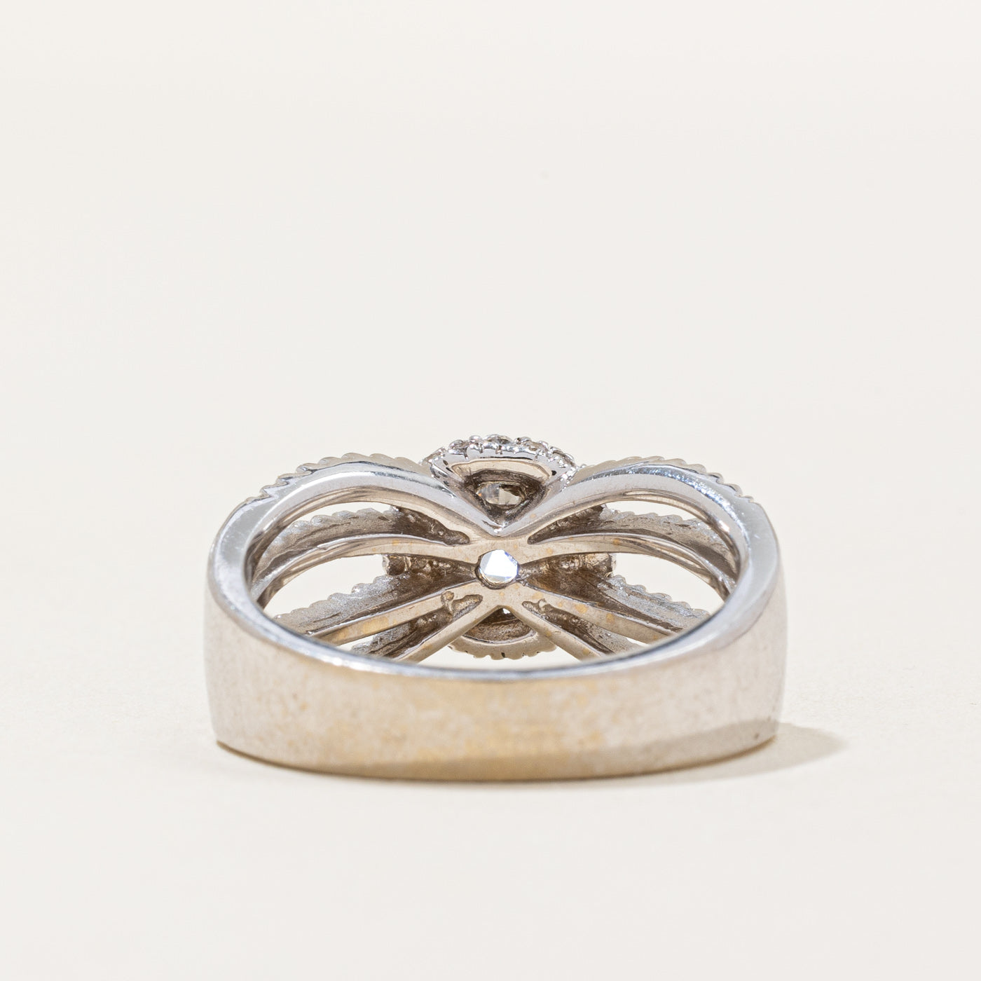 18k White Diamond Engagement Ring | 0.97ctw | SZ 8.5 |