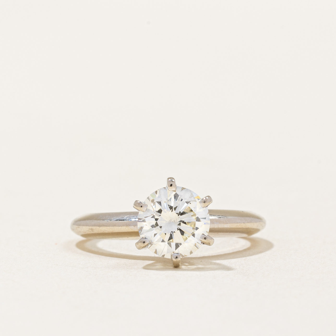 Bague de fiançailles solitaire en diamant à six griffes | 1,04 ct SI2 I | Taille 4,25 |