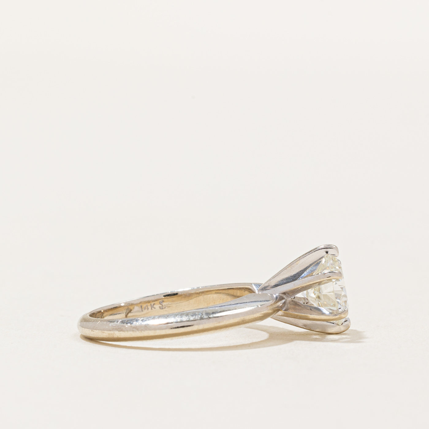 Bague de fiançailles solitaire en diamant à six griffes | 1,04 ct SI2 I | Taille 4,25 |