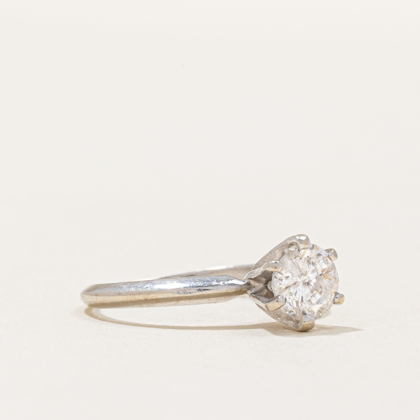 Six Prong Diamond Engagement Ring | 0.91ct I2 I | SZ 6.75 |