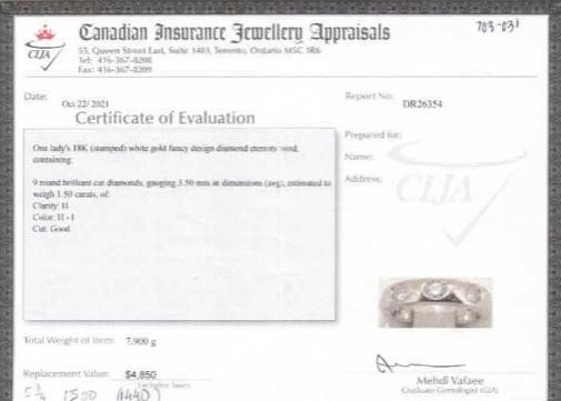 Diamond Flush Set 18K Band| 1.50ctw | Sz 5.75