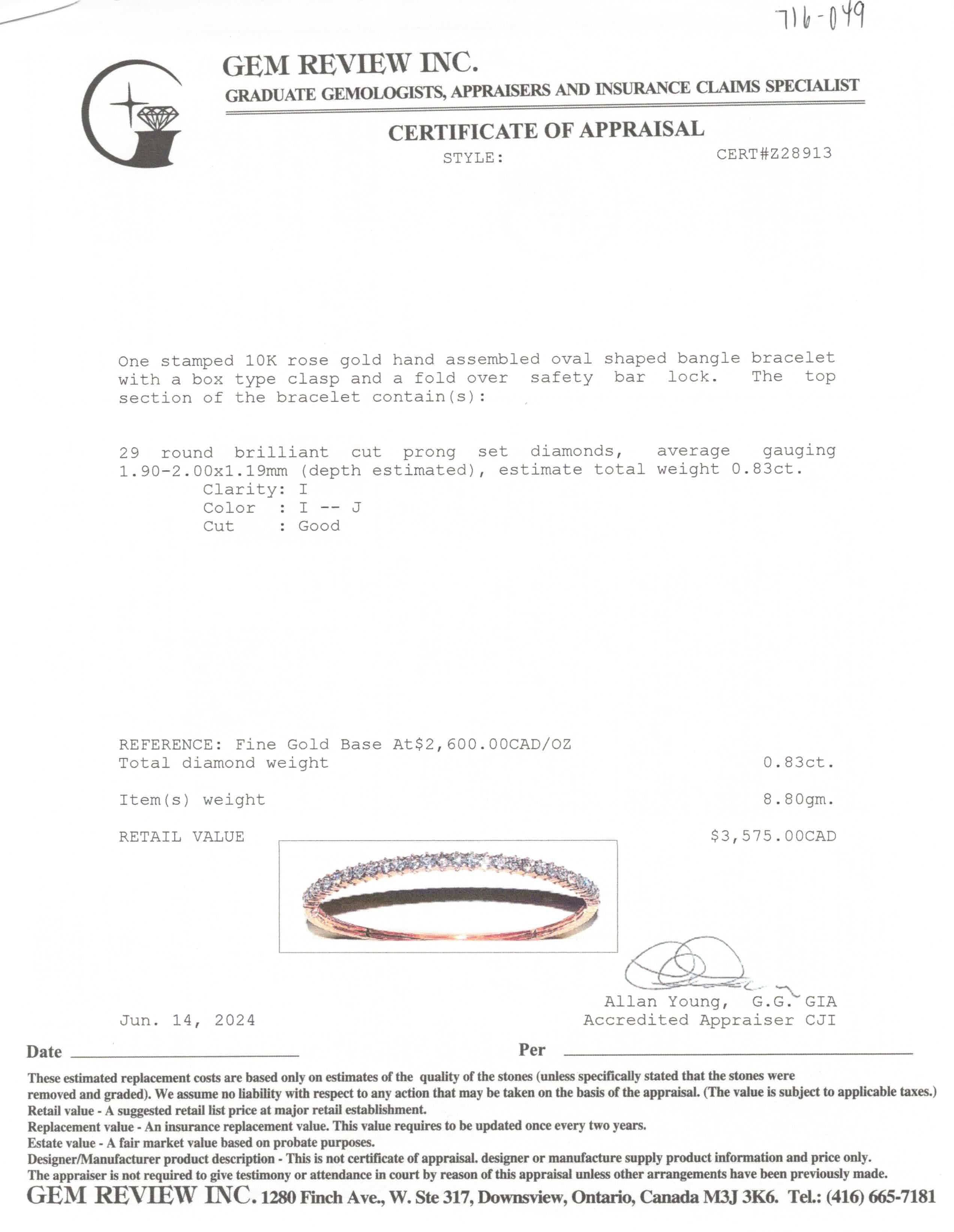 Bracelet en diamants | 0,83 ct | 20 cm |