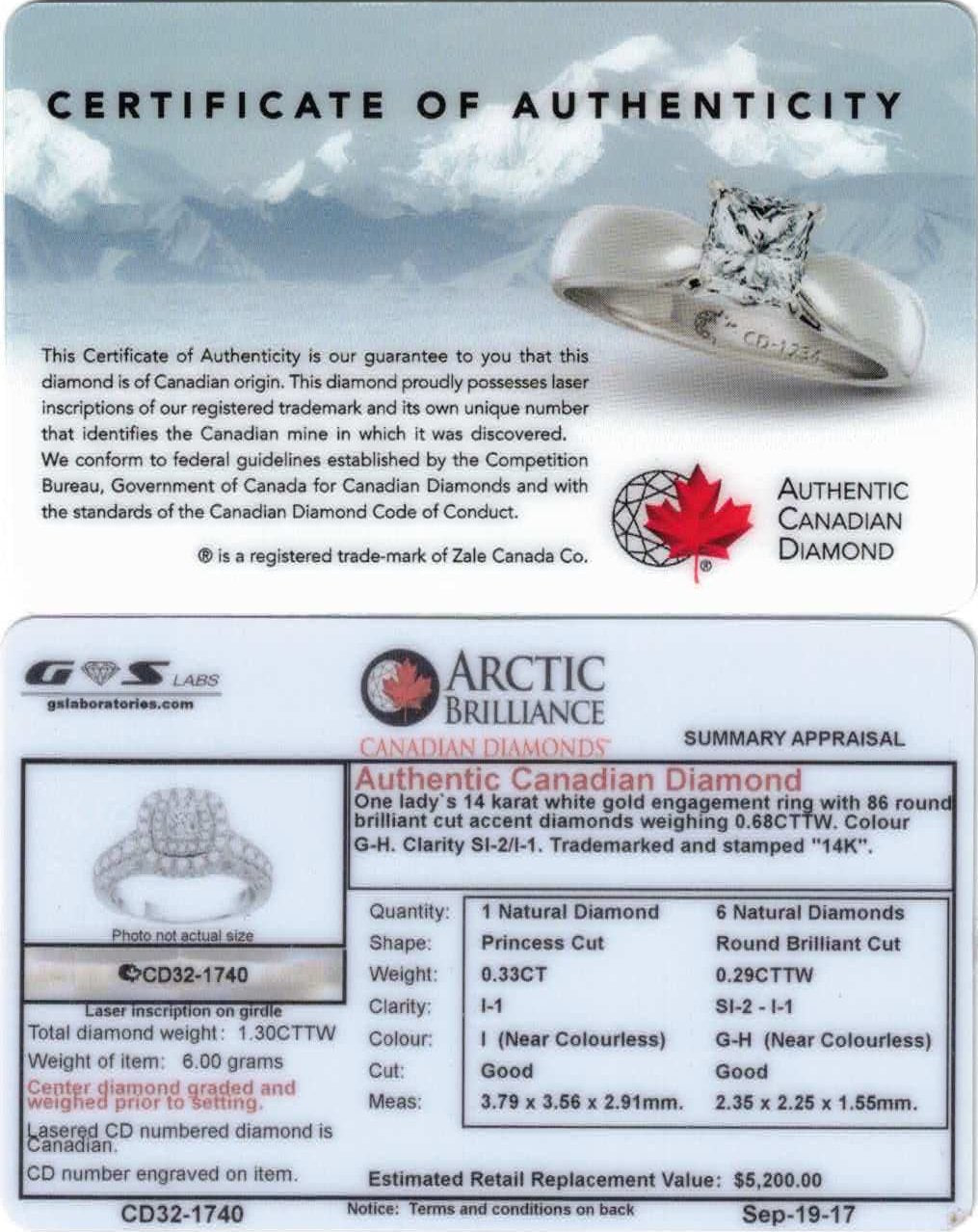Canadian Diamond Ring | 1.65ctw | SZ 7.25 |