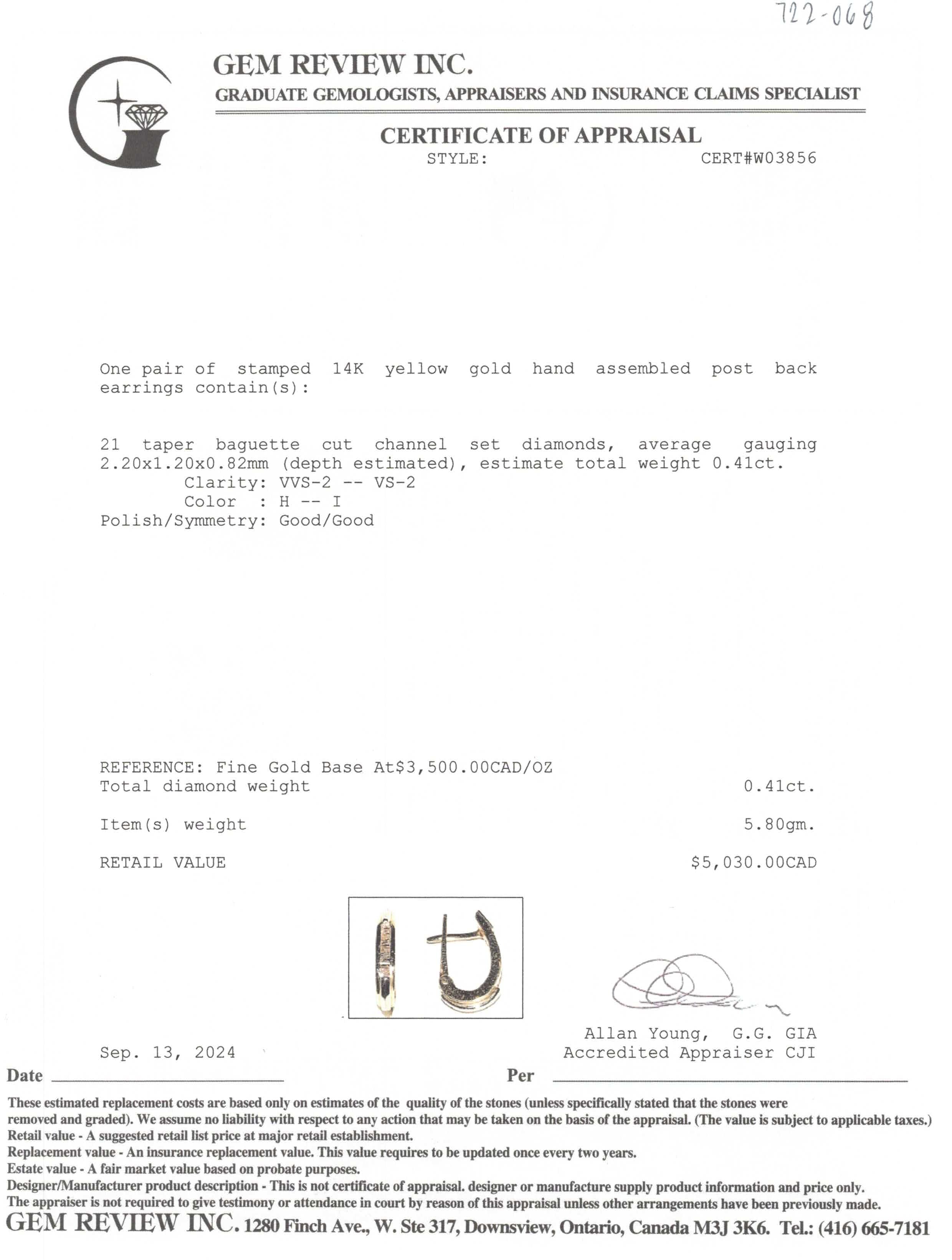 Diamond Oval Hoop Earrings | 0.41ctw |