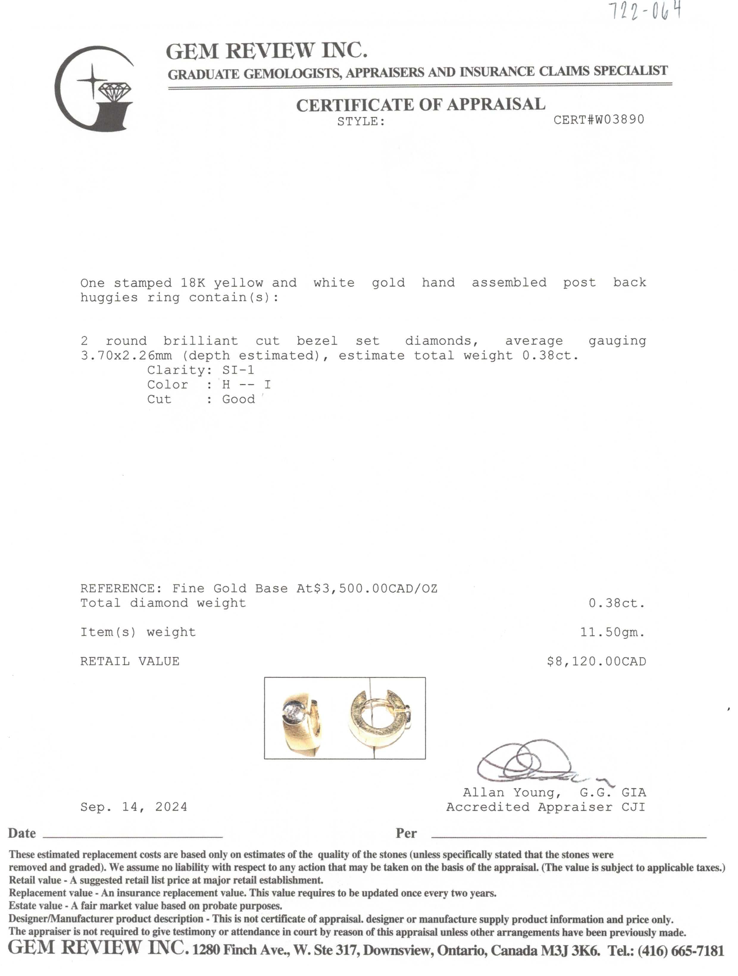 Diamond Huggie Earrings | 0.38ctw |