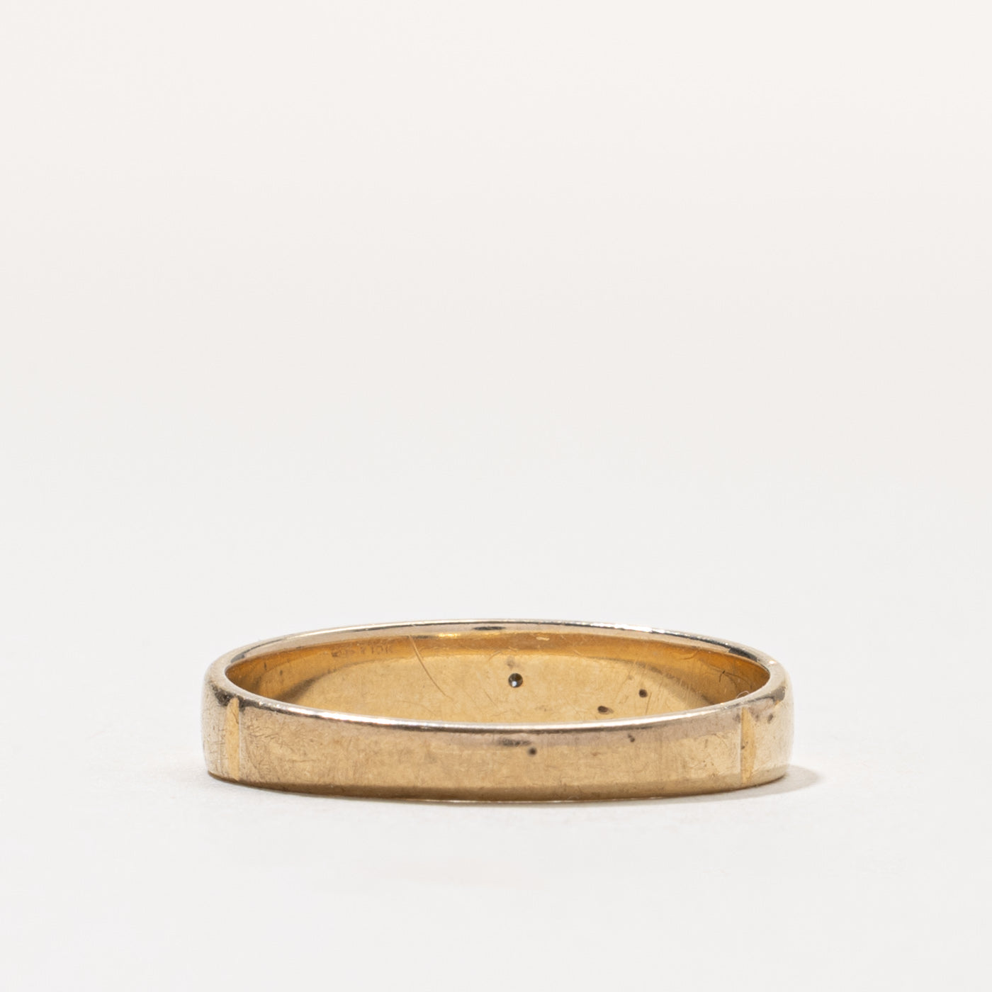10k Diamond Engraved Band | SZ 9.5