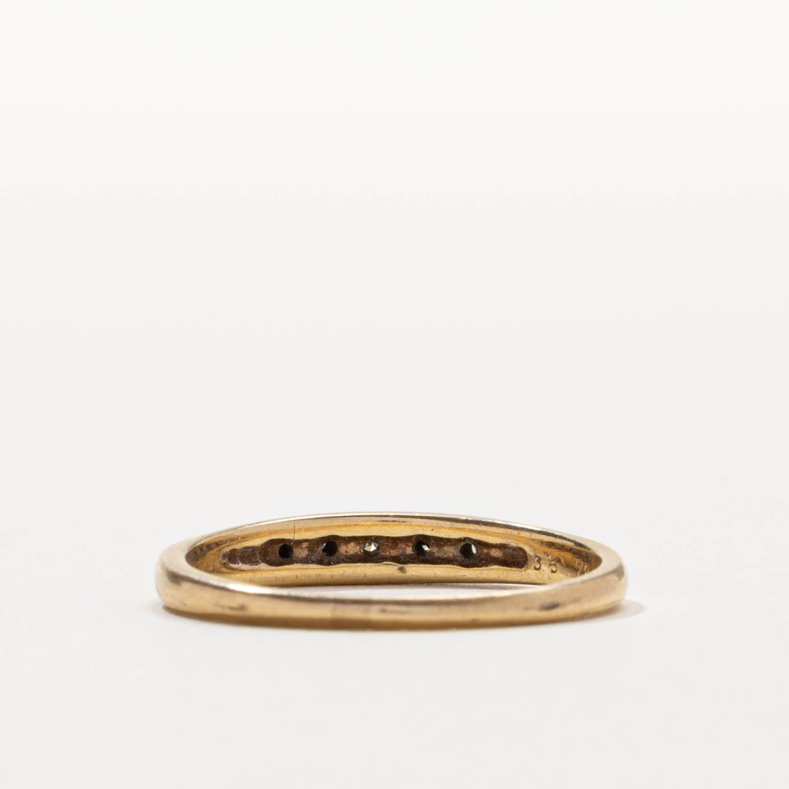 ‘Birks’ 14k Two Tone Diamond Band | SZ 8