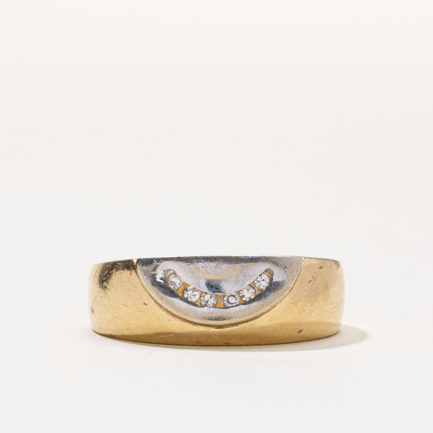 Diamond Semi Circle Design Band | SZ 9.5