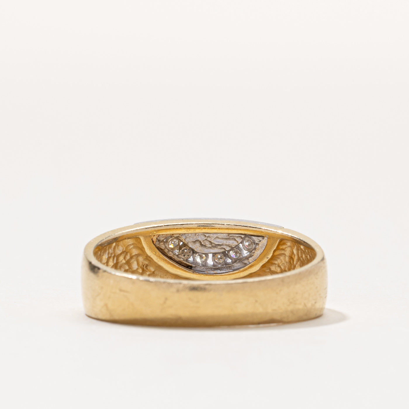 Diamond Semi Circle Design Band | SZ 9.5