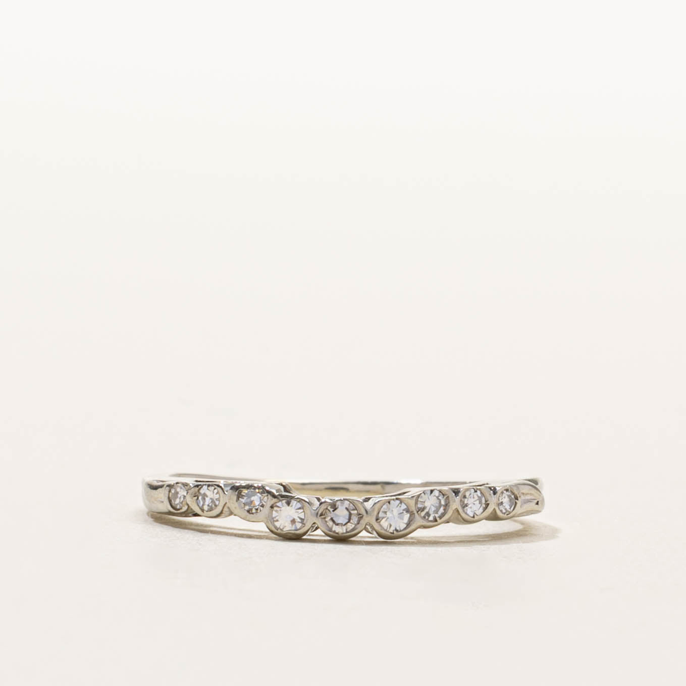 ‘Birks’ Semi Eternity Diamond Contour Ring | SZ 5.75