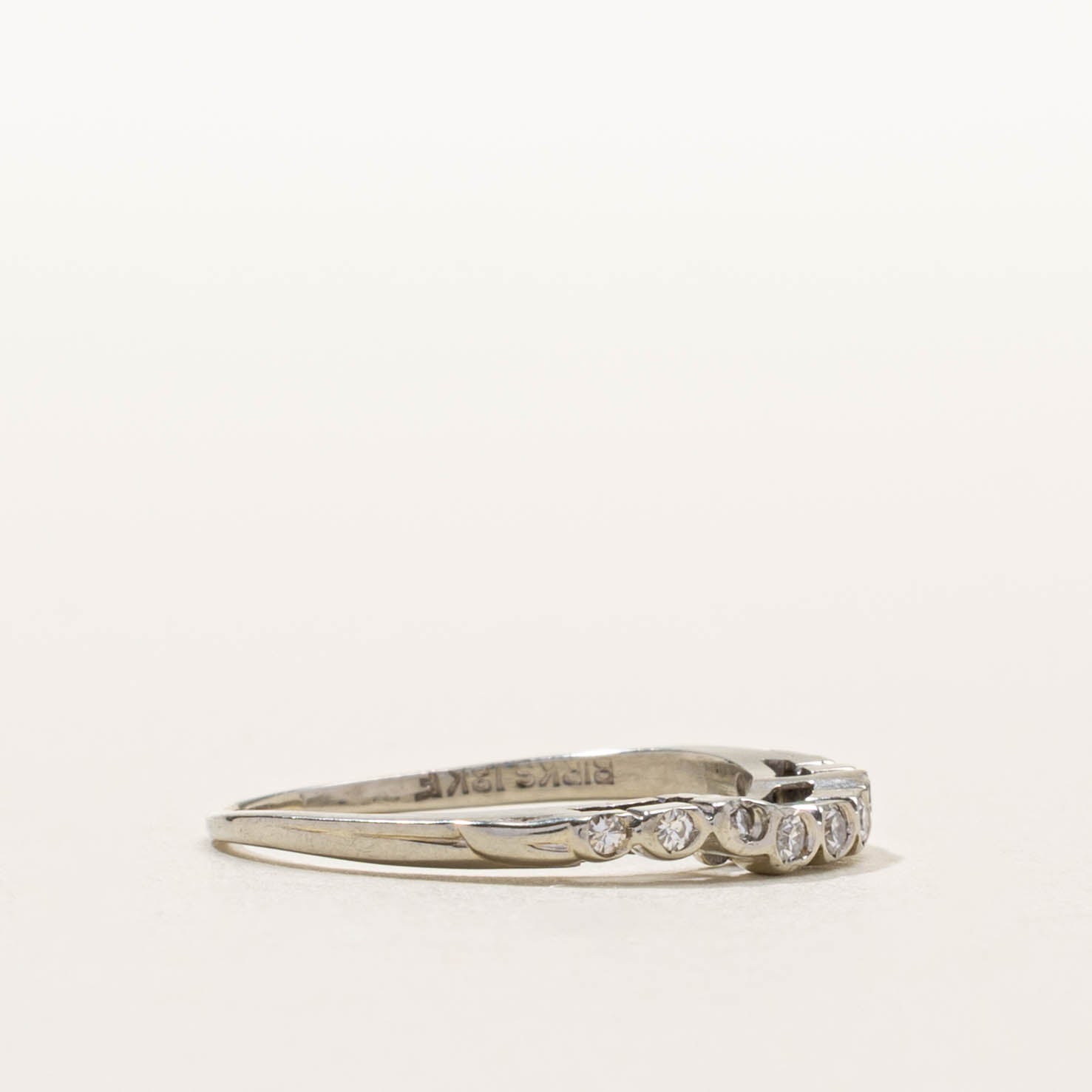 ‘Birks’ Semi Eternity Diamond Contour Ring | SZ 5.75