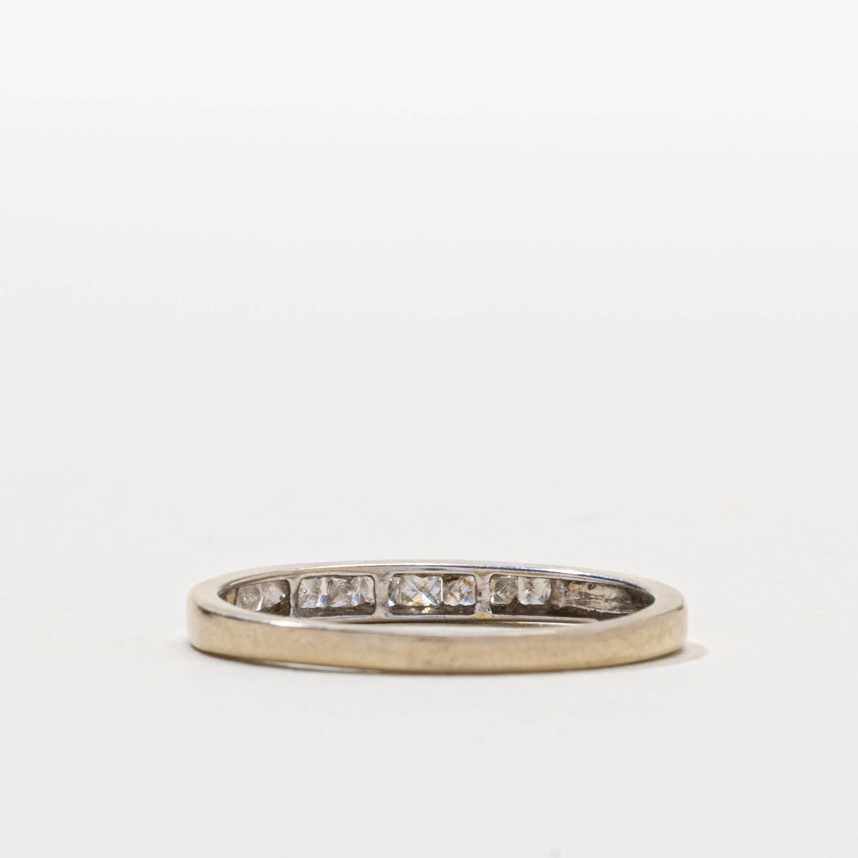 14k Semi-Eternity Princess Cut Diamond Ring | SZ 7.75