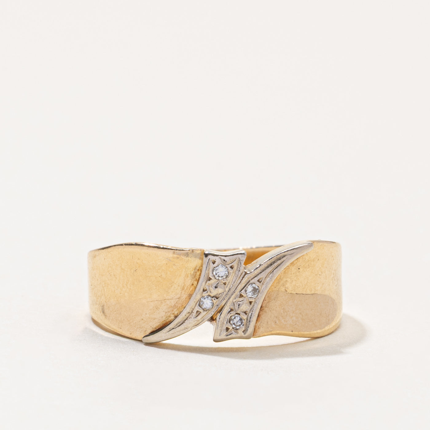 14k Diamond Accent Abstract Ring | SZ 9