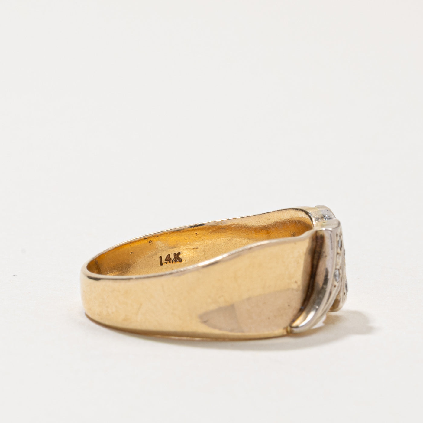 14k Diamond Accent Abstract Ring | SZ 9