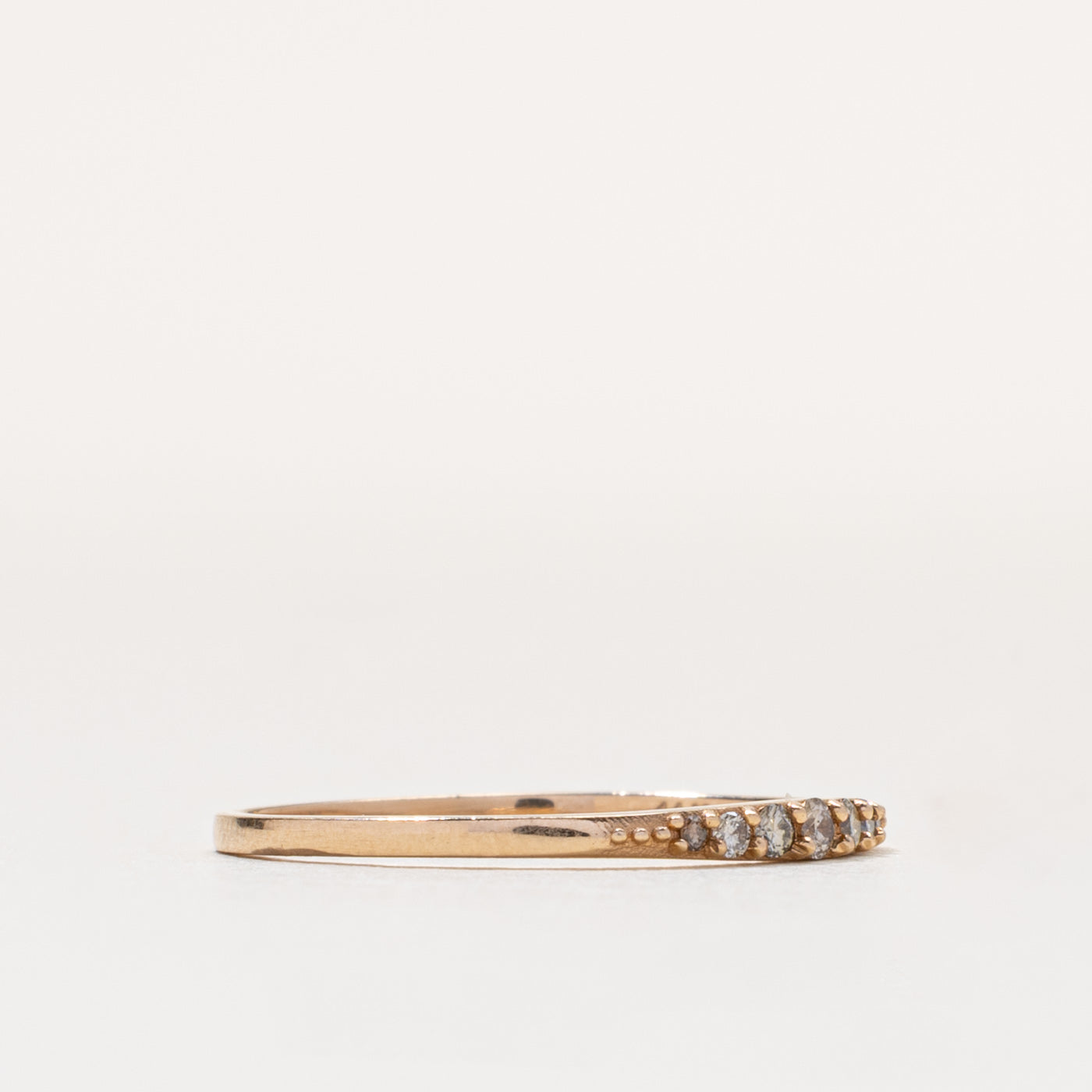 14k Seven Stone Diamond Thin Ring | 1.90mm | SZ 8.25
