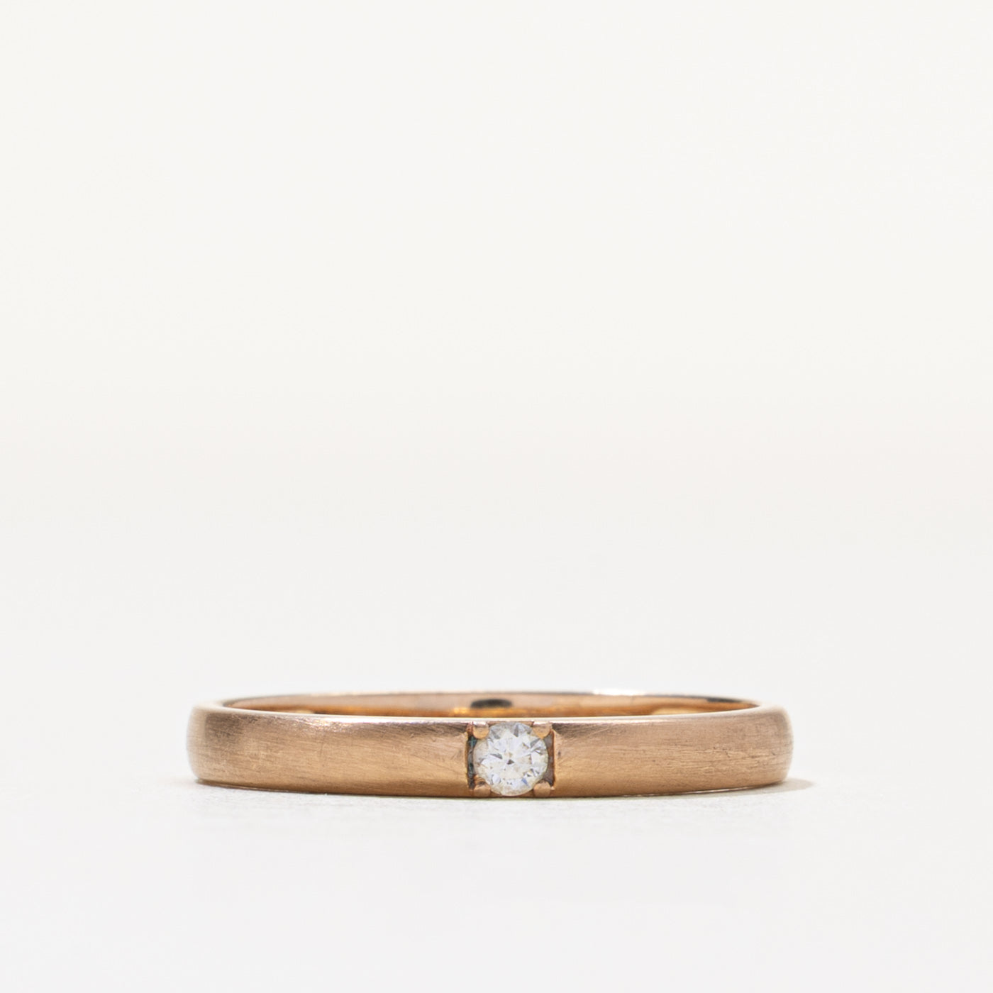 Ukrainian 14k Single Diamond Band | 2.40mm | SZ 6.75