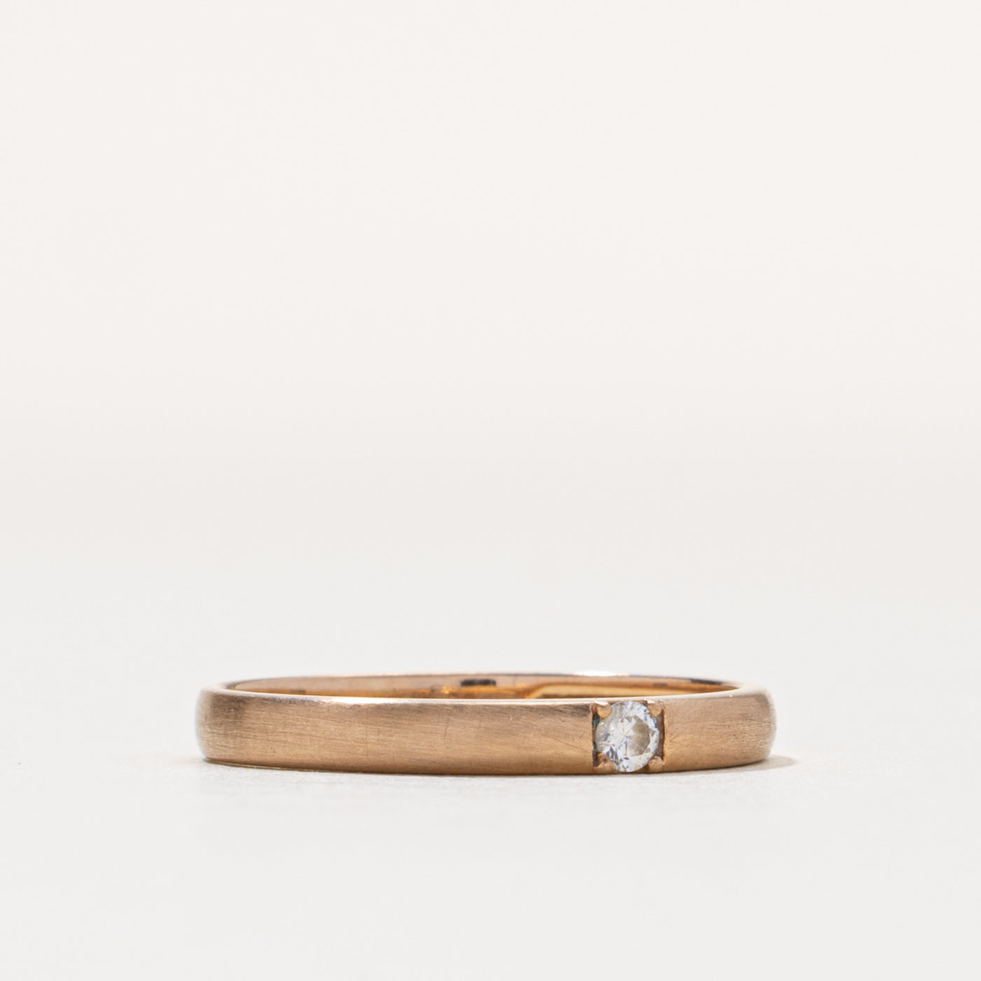 Ukrainian 14k Single Diamond Band | 2.40mm | SZ 6.75