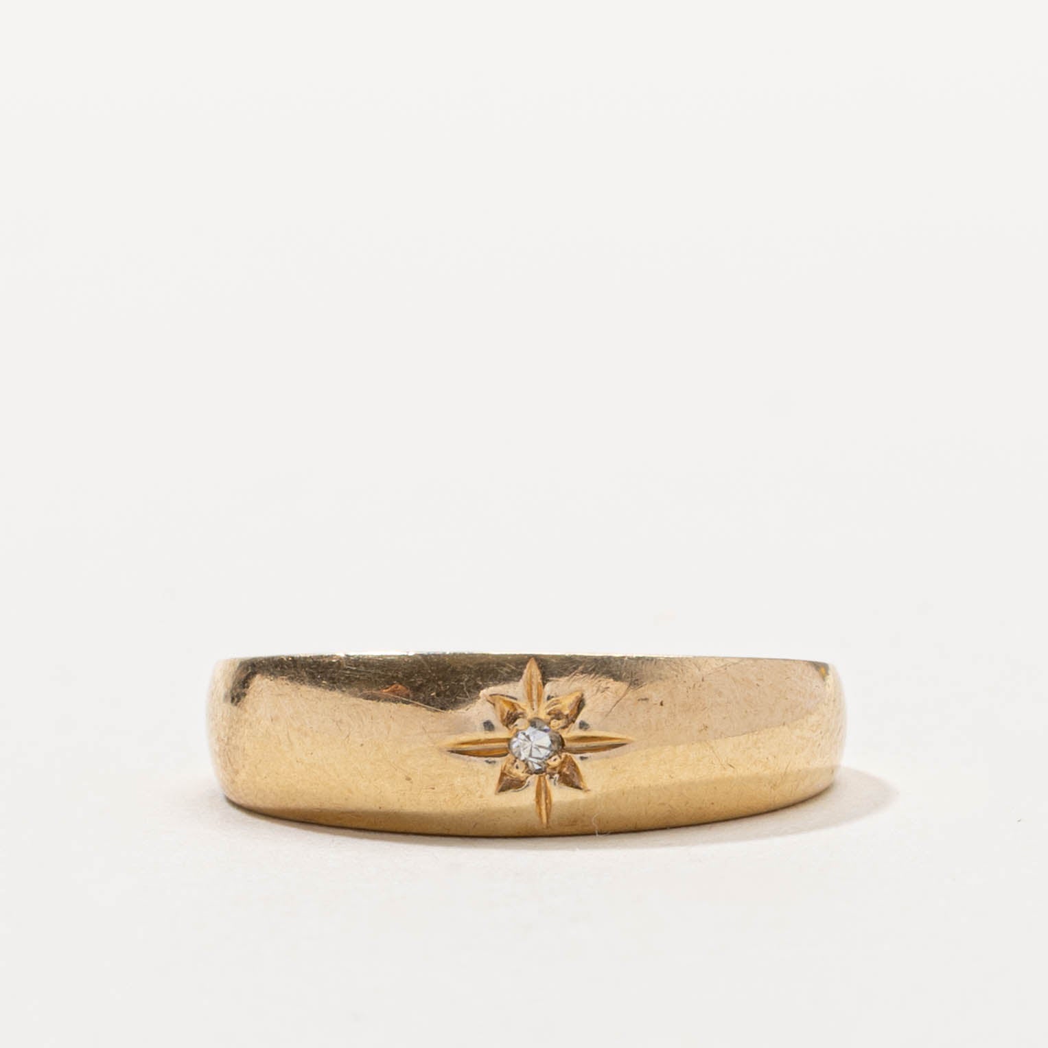 14k Star Set Diamond Band | SZ 7
