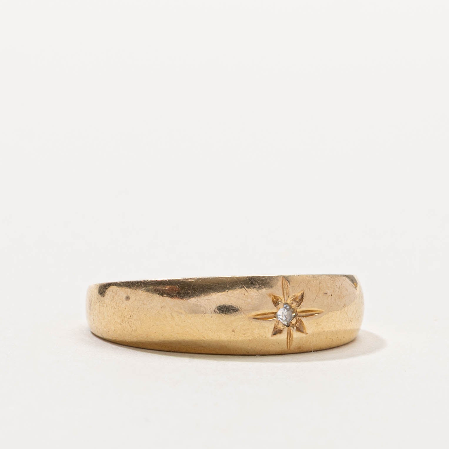 14k Star Set Diamond Band | SZ 7