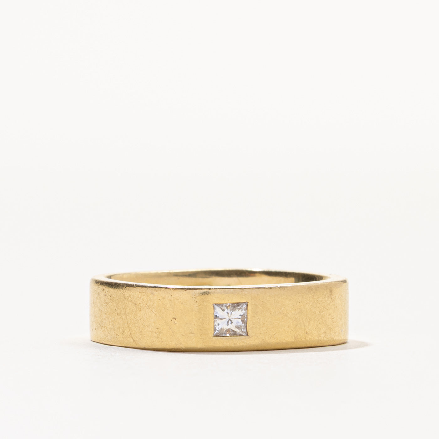 18k Princess Cut Diamond Soft Square Band | 0.20ctw | 6.10mm | SZ 8.75