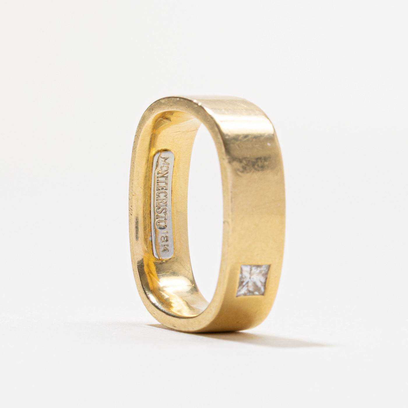 18k Princess Cut Diamond Soft Square Band | 0.20ctw | 6.10mm | SZ 8.75