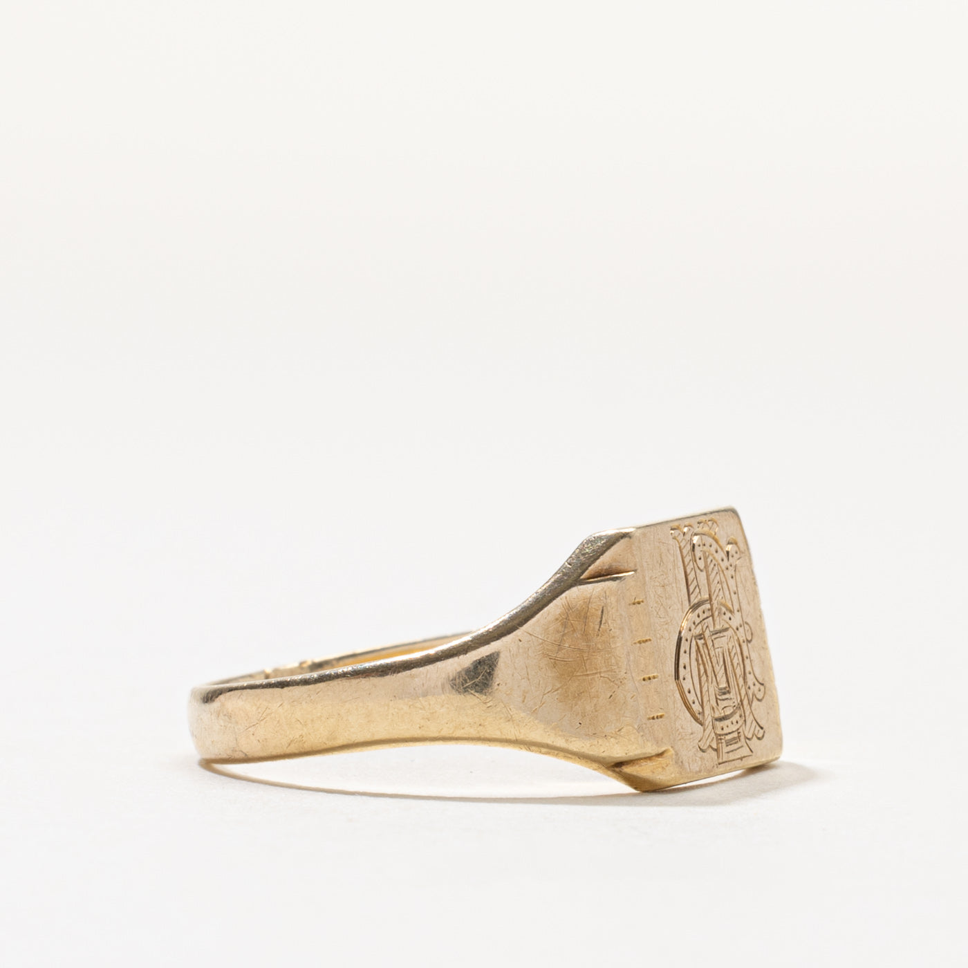 1941 Birmingham 9k Initial Engraved Signet Ring | SZ 11.5