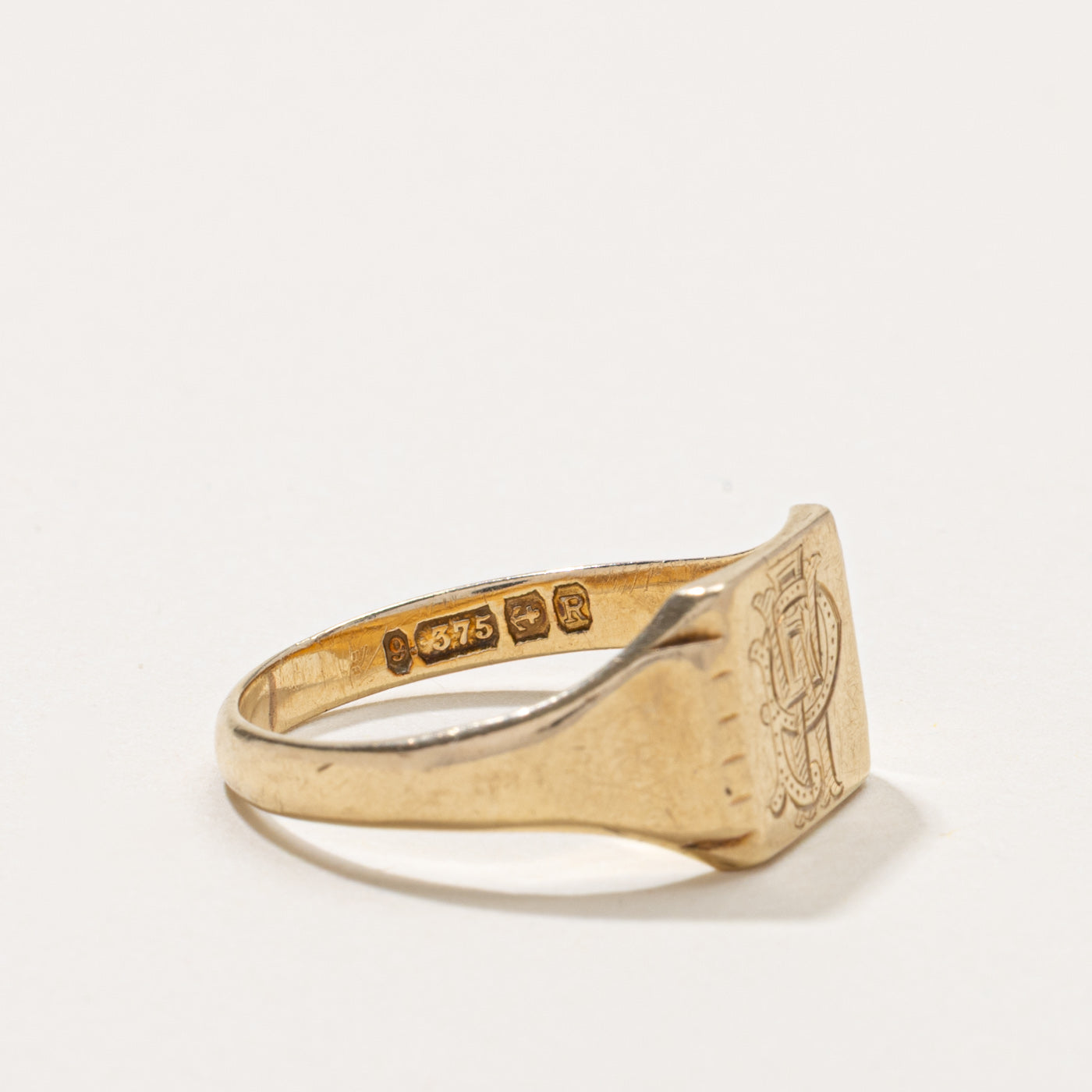 1941 Birmingham 9k Initial Engraved Signet Ring | SZ 11.5