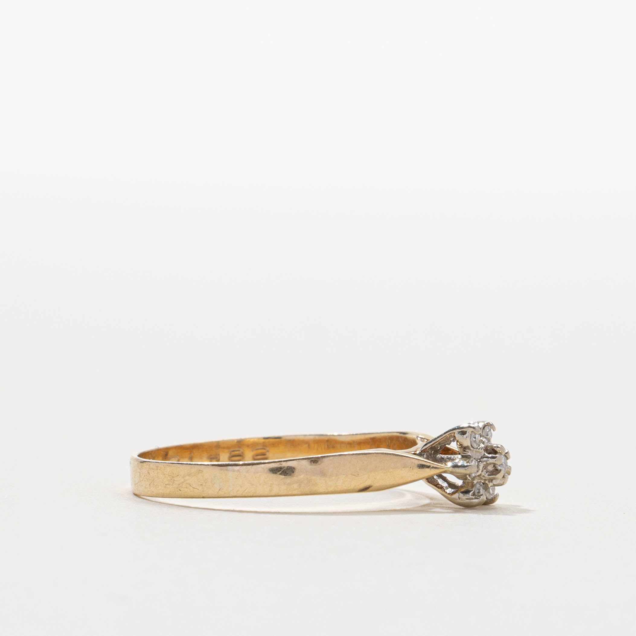 10k Diamond Petal Cluster Ring | SZ 8