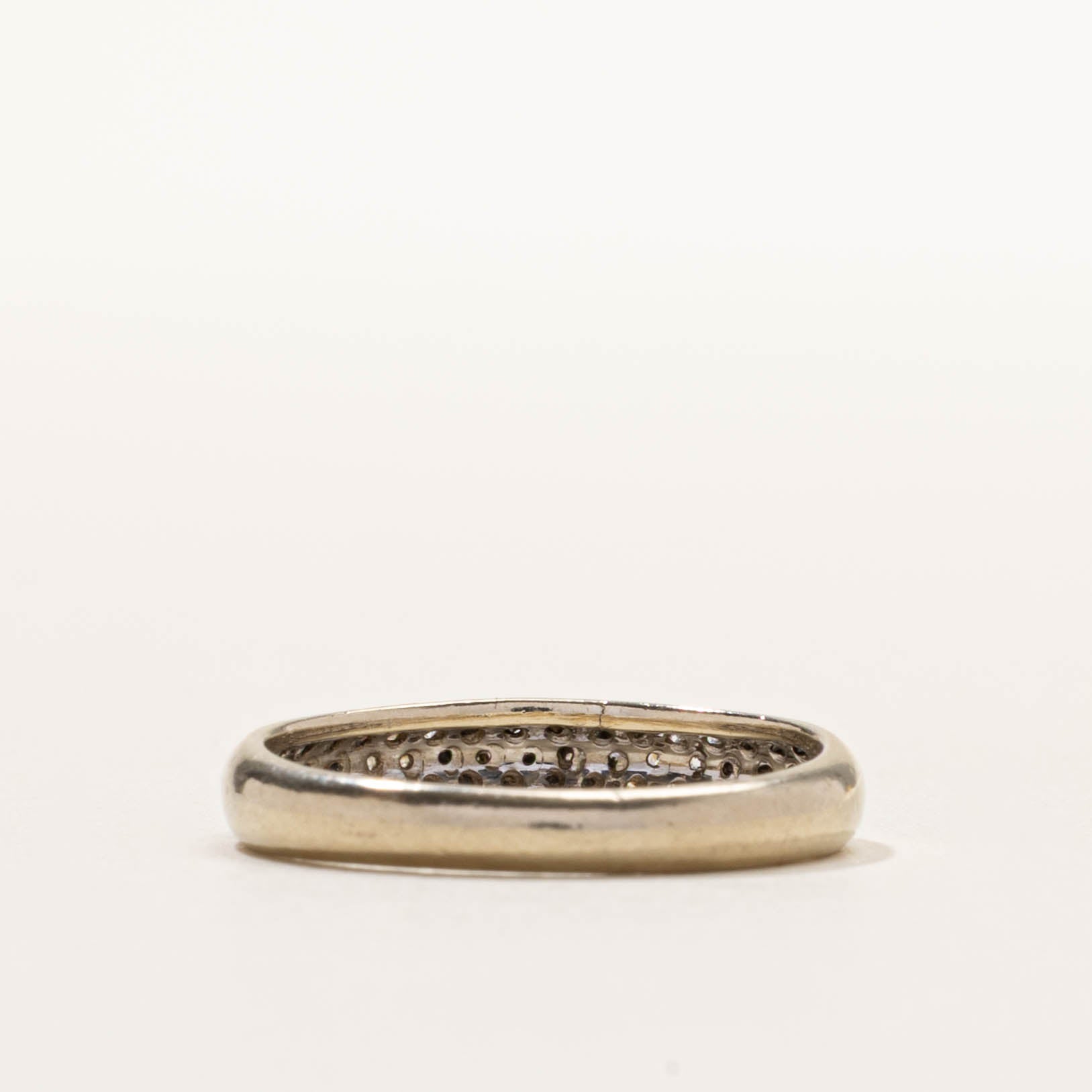 14k Black & White Diamond Pavé Dome Ring | SZ 6.75