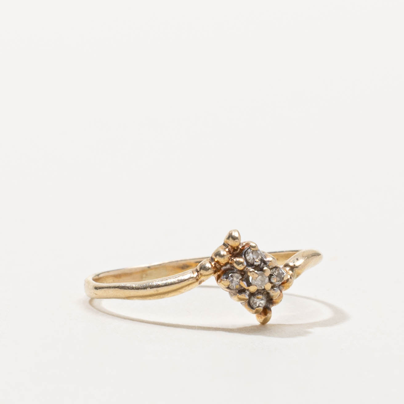 10k Diamond Cluster Bypass Ring | SZ 5.5