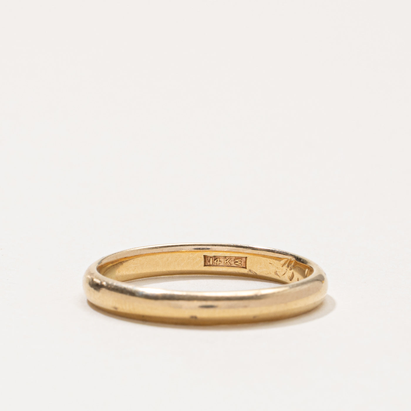 Antique 14k Yellow Gold Plain Band | 3.15mm | SZ 10