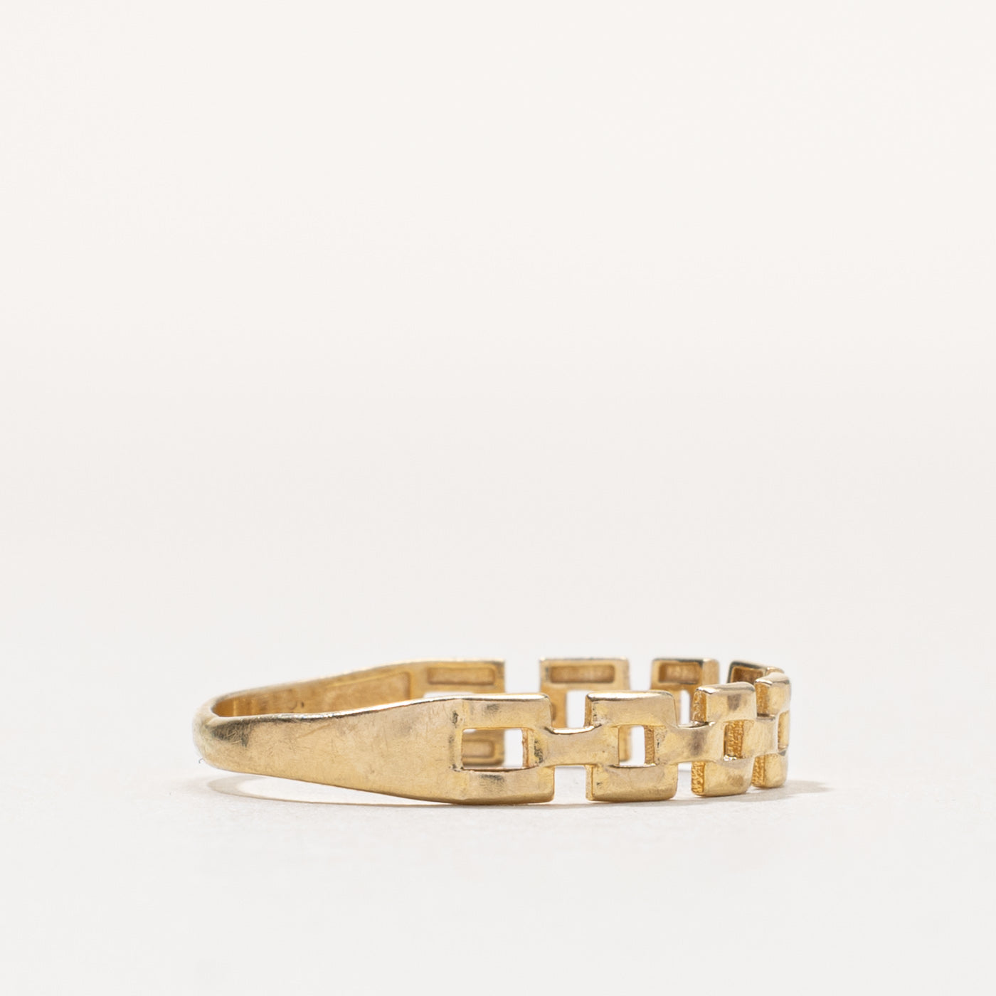 14k Panther Link Chain Design Ring | SZ 8.5