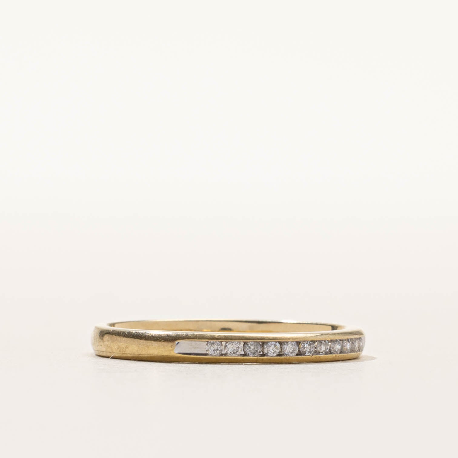 14k Channel Set Diamond Band | 2.15mm | SZ 7