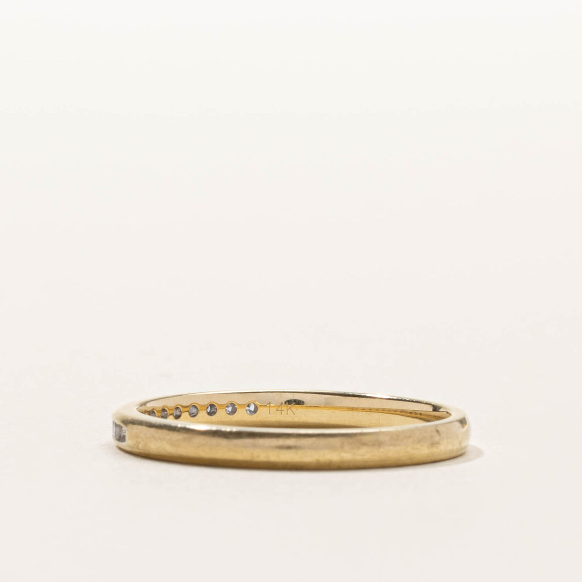 14k Channel Set Diamond Band | 2.15mm | SZ 7