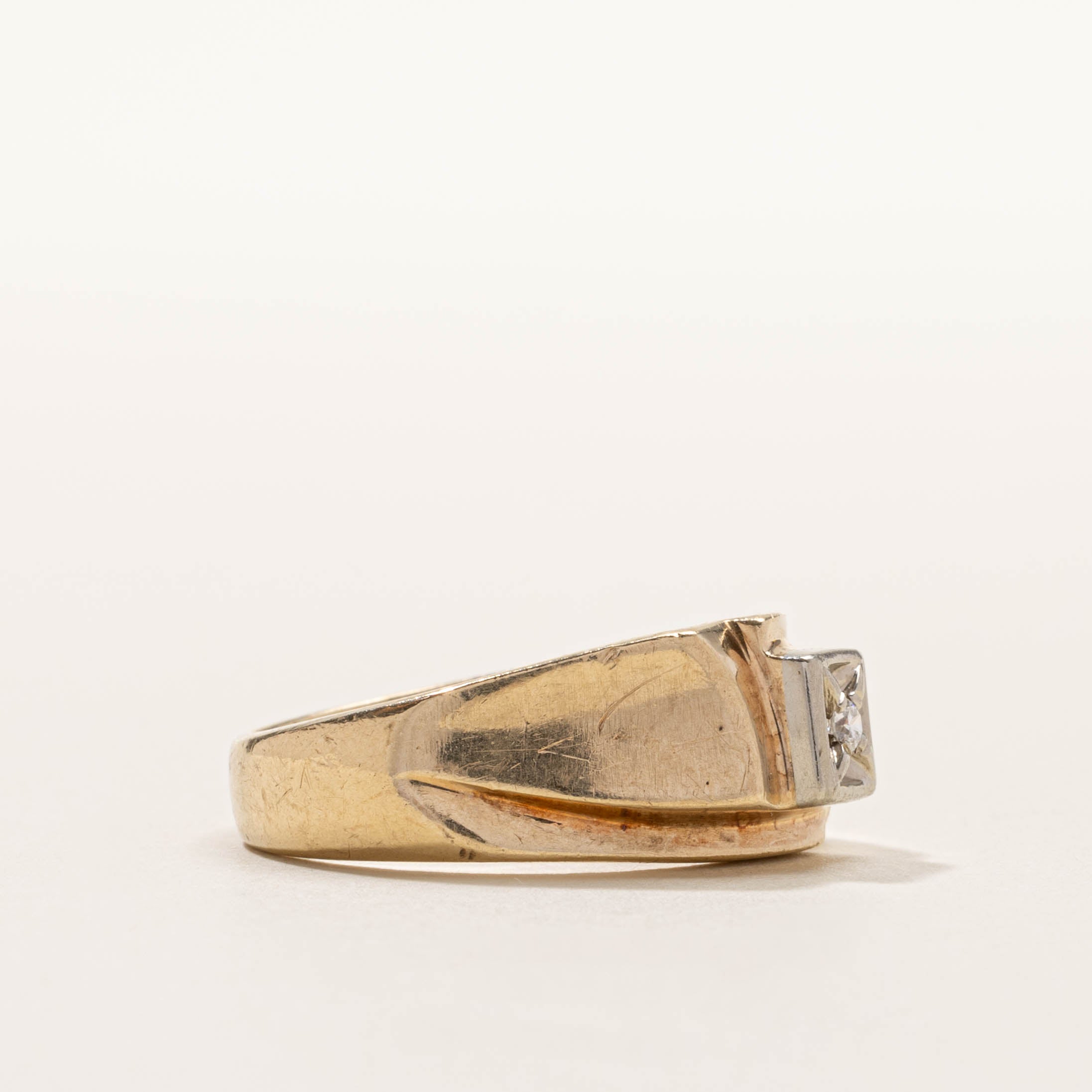 Vintage Canadian Diamond Dome Ring | SZ 11.25