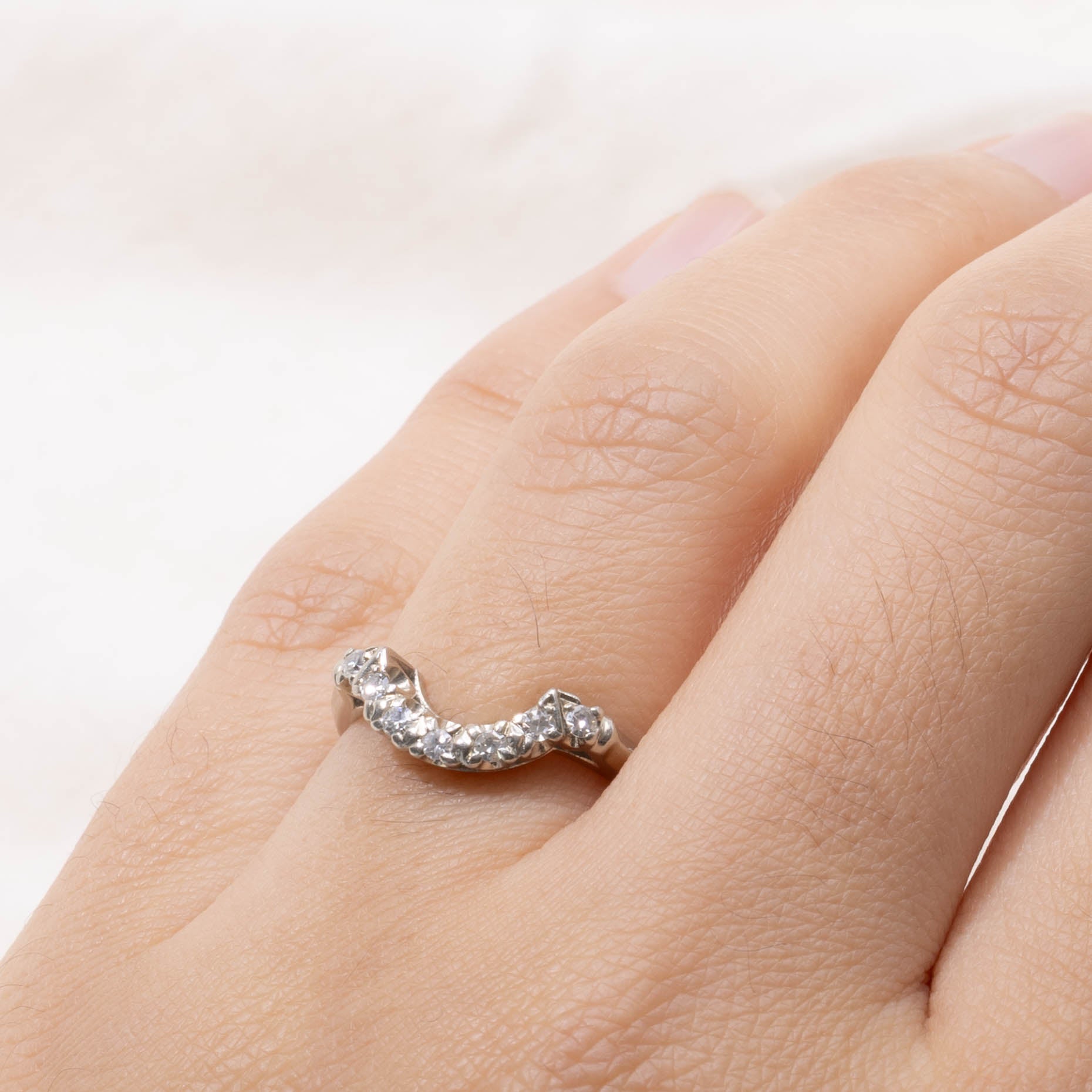 Vintage Canadian Diamond Contour Ring | SZ 6