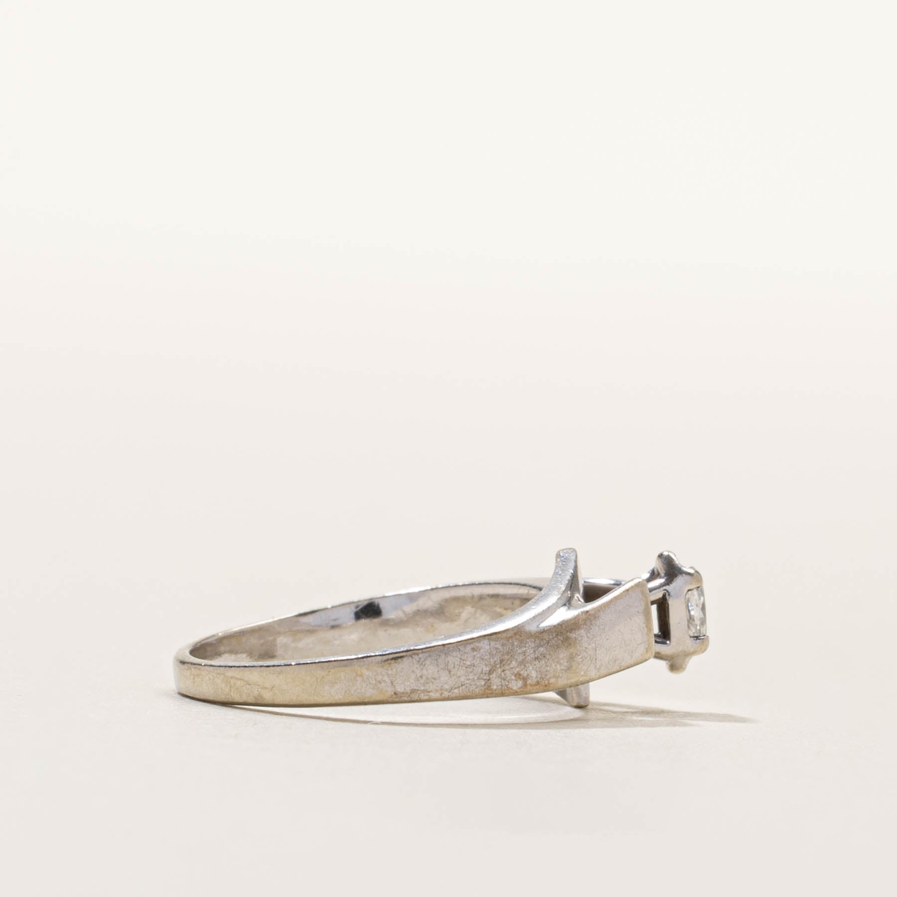 10k Marquise Cut Diamond Bypass Ring | SZ 4.25