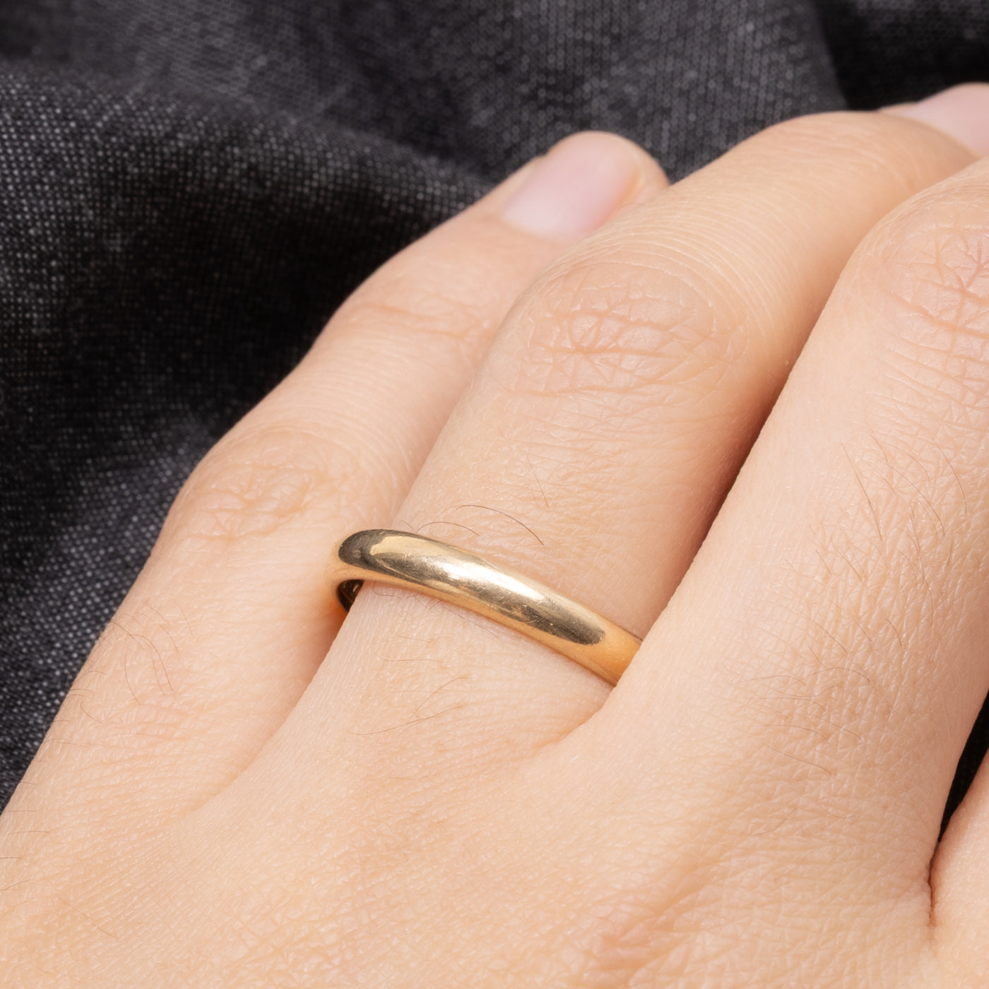 Antique 14k Yellow Gold Plain Band | 3.15mm | SZ 10