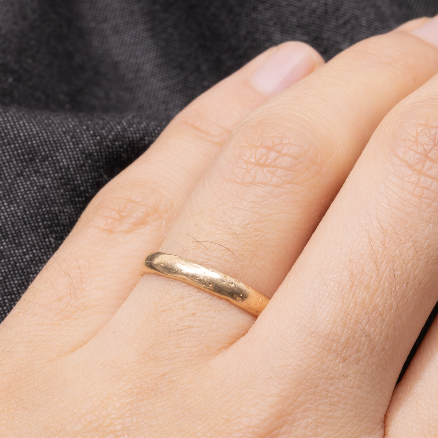 14k Thin Textured Band | 2.90mm | SZ 7