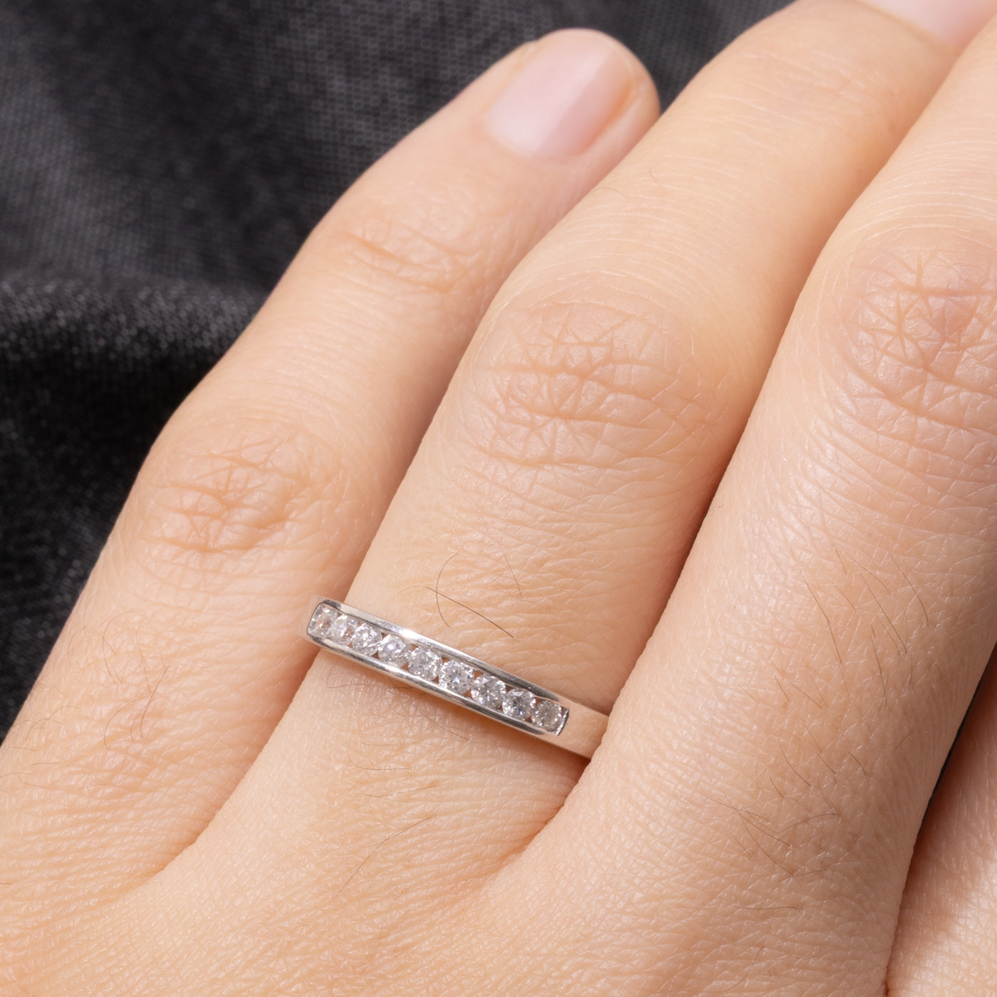 14k Channel Set Diamond Band | 0.22ctw | 10.50mm | SZ 6.25